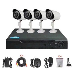 Ενσύρματο καταγραφικό δικτύου με 4 κάμερες - CCTV Security Recording System - 020231