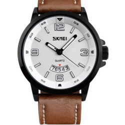 Αναλογικό ρολόι χειρός – Skmei - 9115 - 291150 - Brown/White