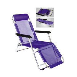 Πτυσσόμενη καρέκλα - ξαπλώστρα παραλίας - 1235 - 270935 - Purple