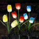 Φωτιζόμενα διακοσμητικά λουλούδια LED με ηλιακό πάνελ - 2pcs - 150296 - Yellow