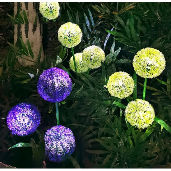 Φωτιζόμενα διακοσμητικά λουλούδια LED με ηλιακό πάνελ - 2pcs - 150319