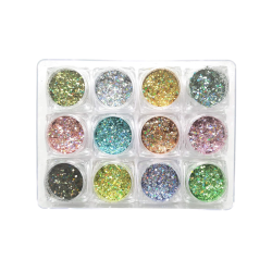 Σετ Glitter νυχιών Nail Art - Glitter DJ - 12pcs - 910570