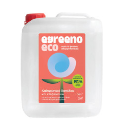 Φυσικό Καθαριστικό δαπέδου και επιφανειών Egreeno Eco, με μαστιχόνερο και αιθέρια έλαια μέντας και μοσχολέμονου / 5L