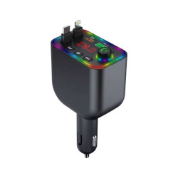 Transmitter αυτοκινήτου Bluetooth με 2 καλώδια φόρτισης – Y4 – 811771