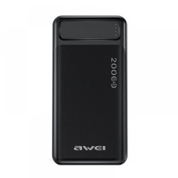Awei P6K Dual USB Power Bank 20000mAh - Black