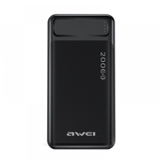 Awei P6K Dual USB Power Bank 20000mAh - Black